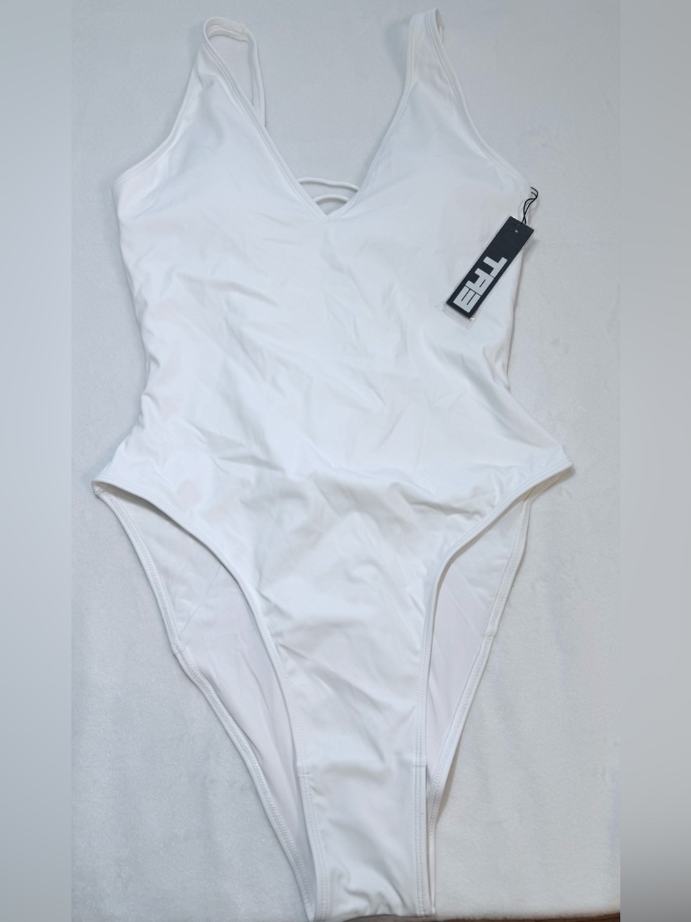 Ta3 Hi-Cut Plungey One Piece Compressor Suit. White. Size Large/Regular - Long